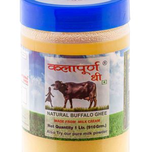 Kalapurna Natural A2 Desi Buffalo Ghee Bottle - 1 LTR